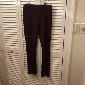 Calvin Klein Jeans women merlot red pull up, mixed material with elastane, measu